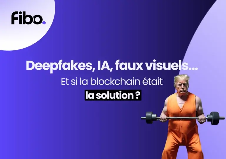visuel de blog : deepfakes, IA, faux visuels... et si la blockchain était la solution ?
