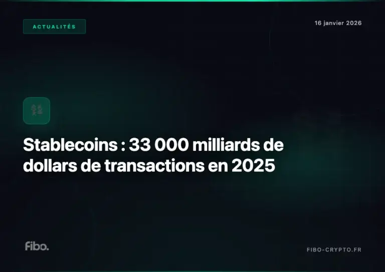 Stablecoins : 33 000 milliards de dollars de transactions en 2025