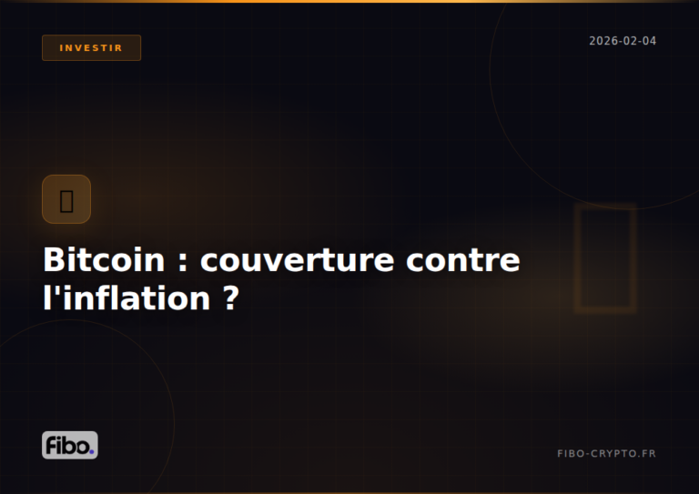 Bitcoin comme couverture contre l&rsquo;inflation : analyse complète en 2026