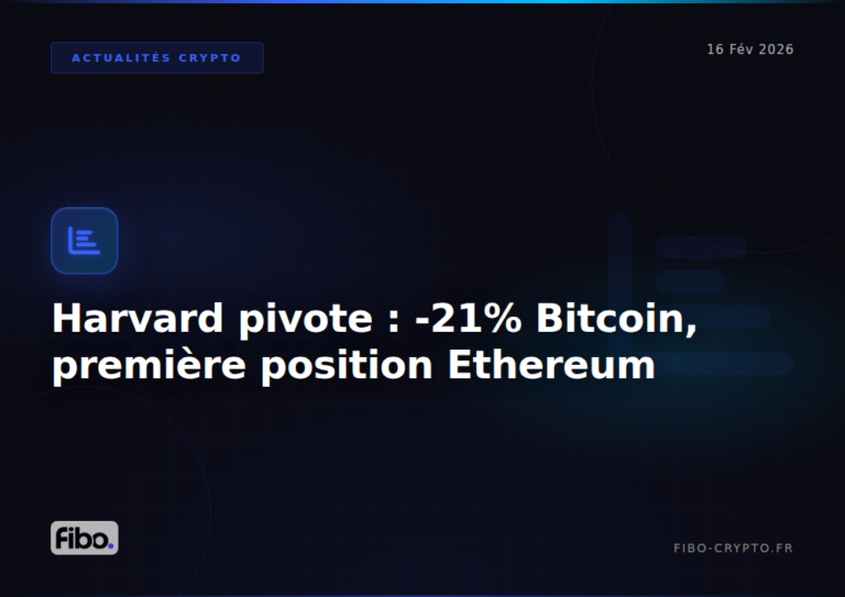 Harvard pivote : -21% Bitcoin, première position Ethereum à $87M