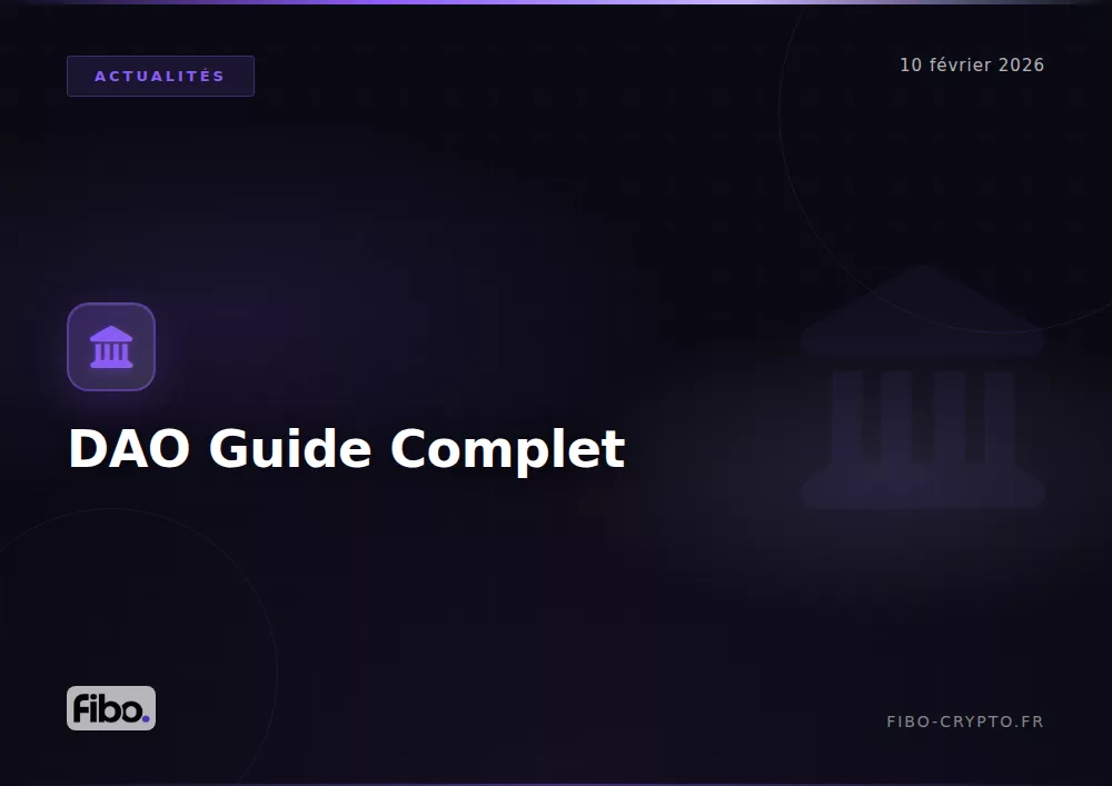 DAO : Qu’est-ce qu’une organisation autonome décentralisée ? Guide complet 2026