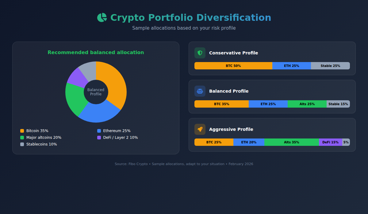 Crypto portfolio allocation by risk profile