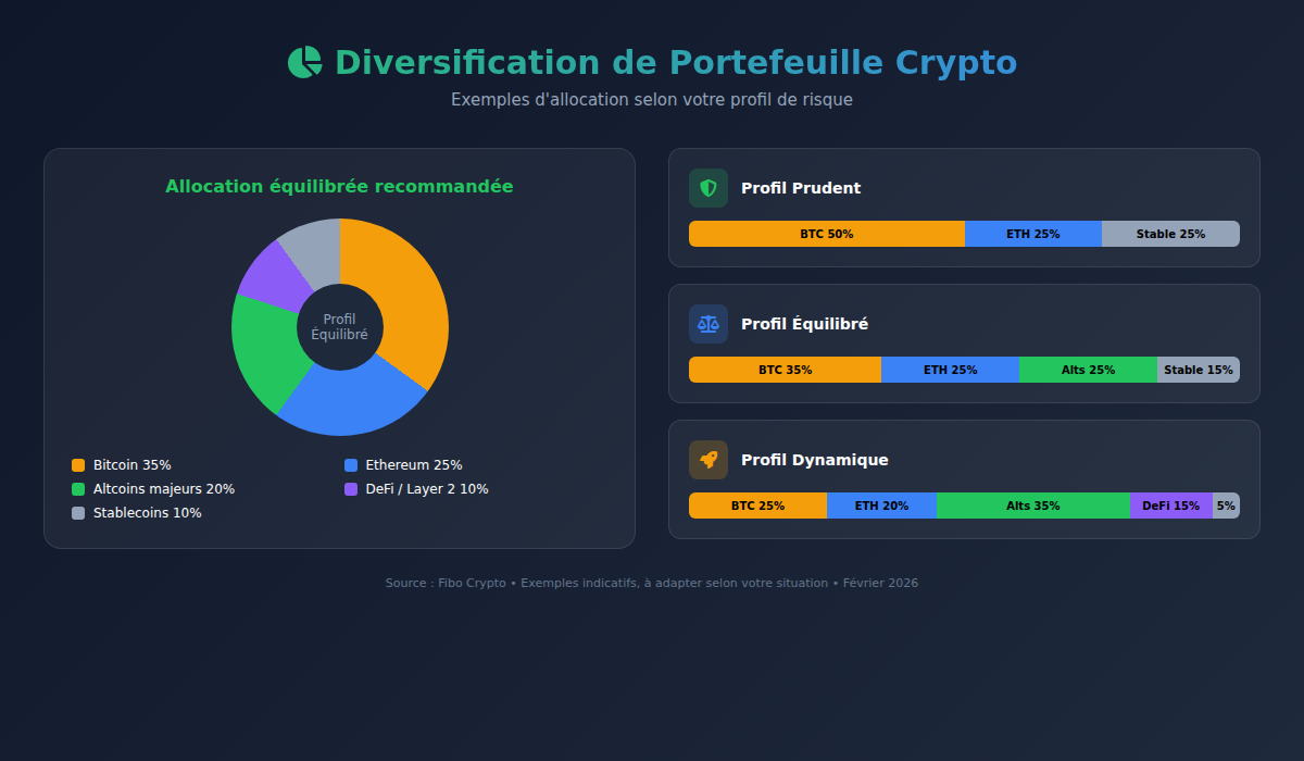 Allocation portefeuille crypto selon profil de risque
