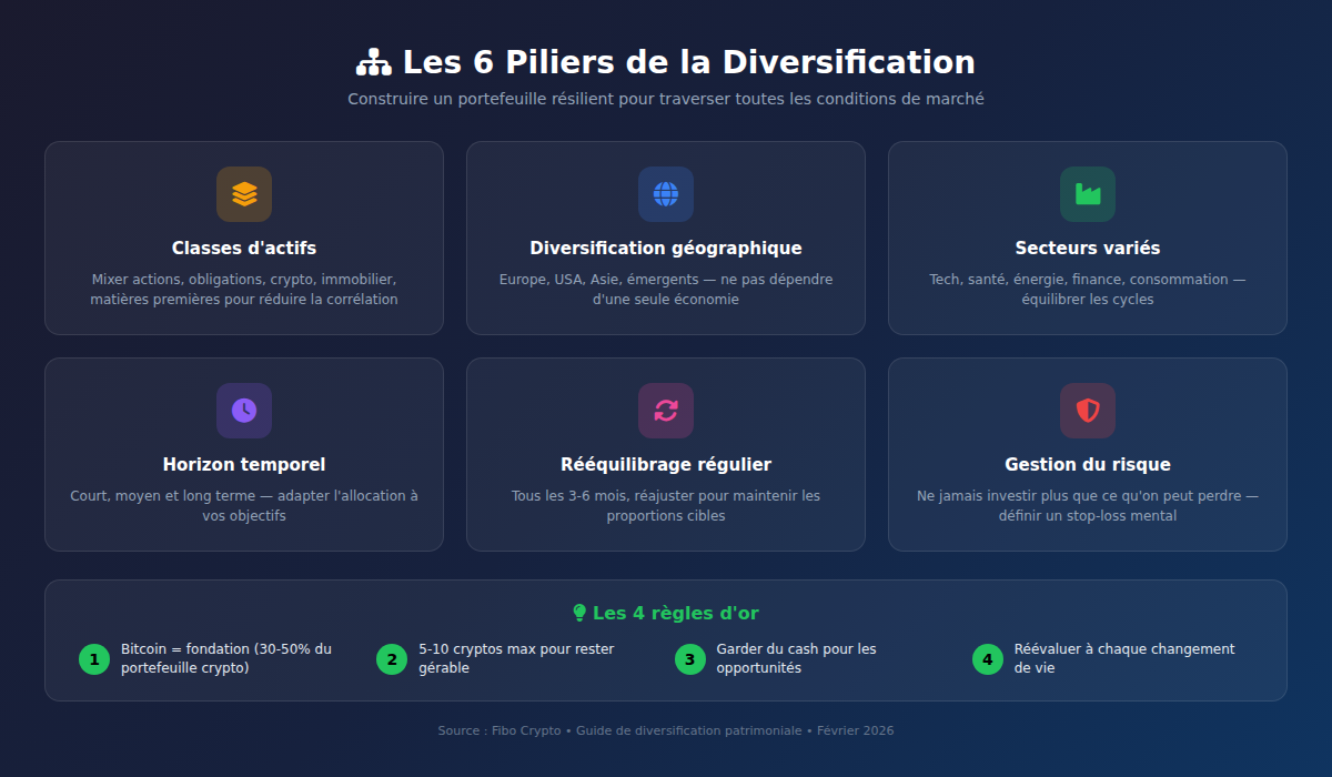 Les 6 piliers de la diversification de portefeuille
