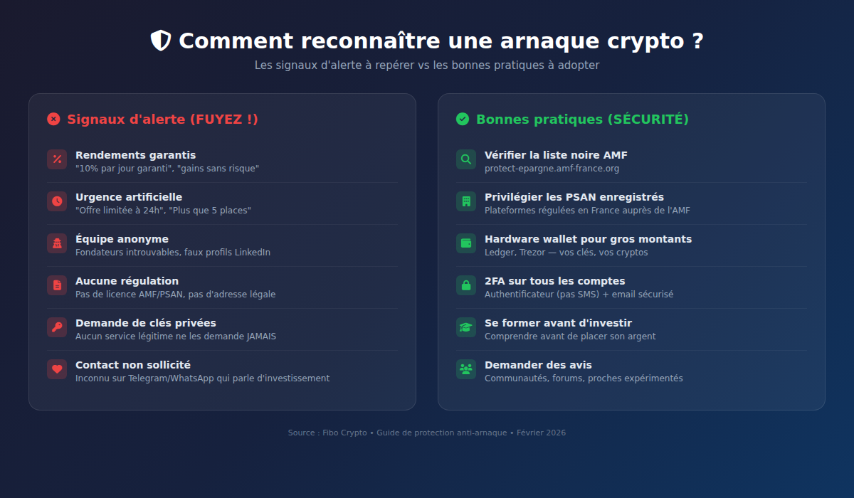 Comment reconnaître une arnaque crypto - signaux d'alerte et bonnes pratiques