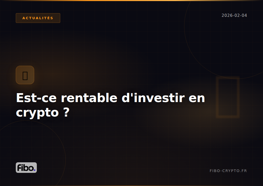 Est-ce rentable d&rsquo;investir en crypto ? Analyse chiffrée et guide complet 2026
