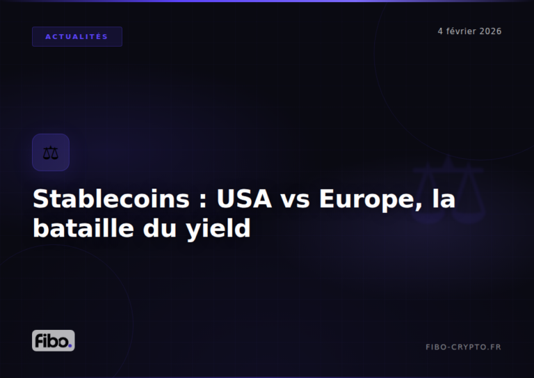Stablecoins : USA vs Europe — la bataille du yield qui redessine la finance