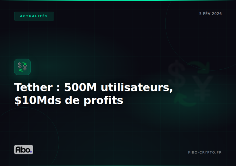 Tether franchit les 500 millions d&rsquo;utilisateurs et 10 milliards de profits — mais le peg vacille