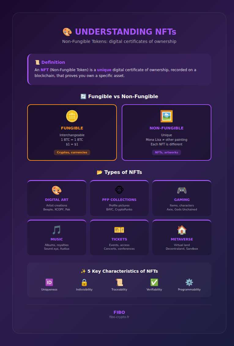 Infographic: Understanding NFTs - Definition, types and characteristics