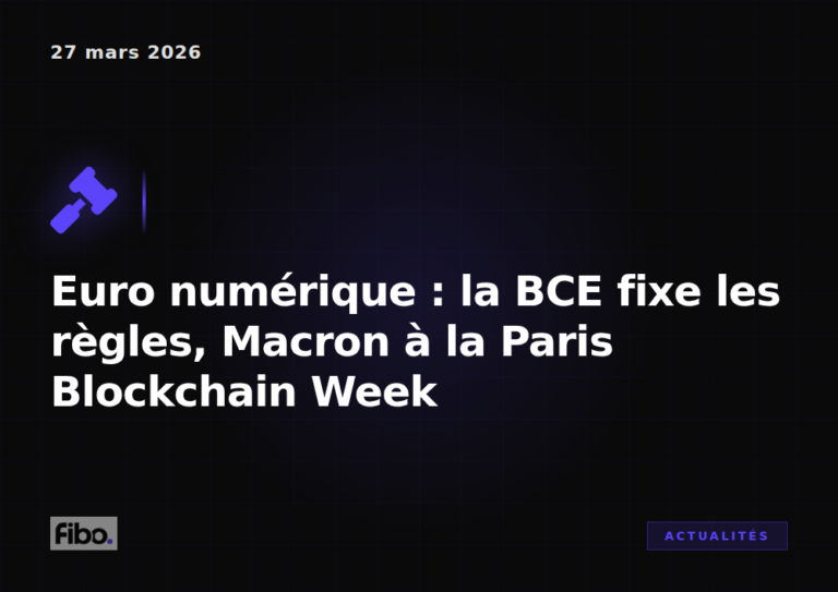 Euro numérique, Macron à la Paris Blockchain Week et or rapatrié : la France accélère sur la souveraineté financière