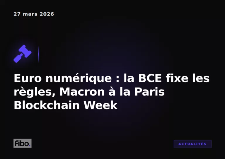 Euro numérique, Macron à la Paris Blockchain Week et or rapatrié : la France accélère sur la souveraineté financière