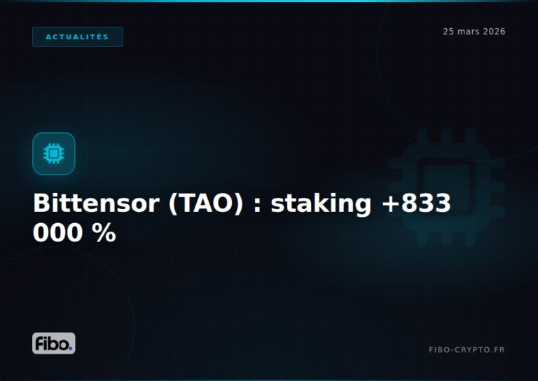 Bittensor (TAO) : le staking explose de 833 000 %, l’IA décentralisée prend forme