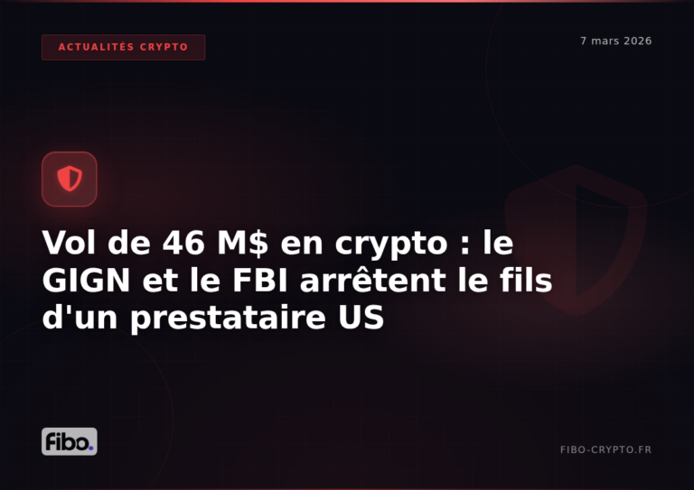 Vol de 46 M$ en crypto : le GIGN et le FBI arrêtent le fils d&rsquo;un prestataire du gouvernement américain
