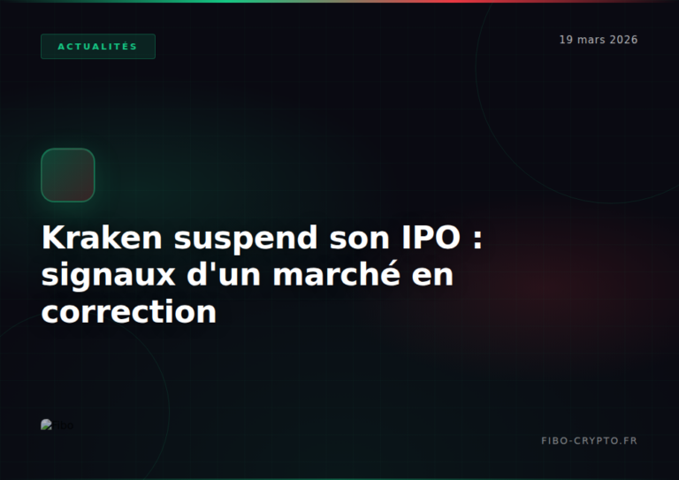 Kraken suspend son IPO : les signaux d’un marché crypto en pleine correction