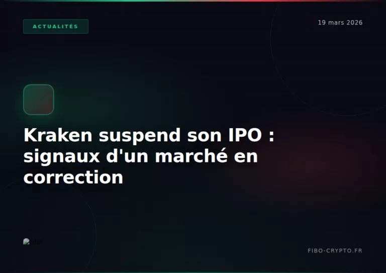 Kraken suspend son IPO : les signaux d&rsquo;un marché crypto en pleine correction