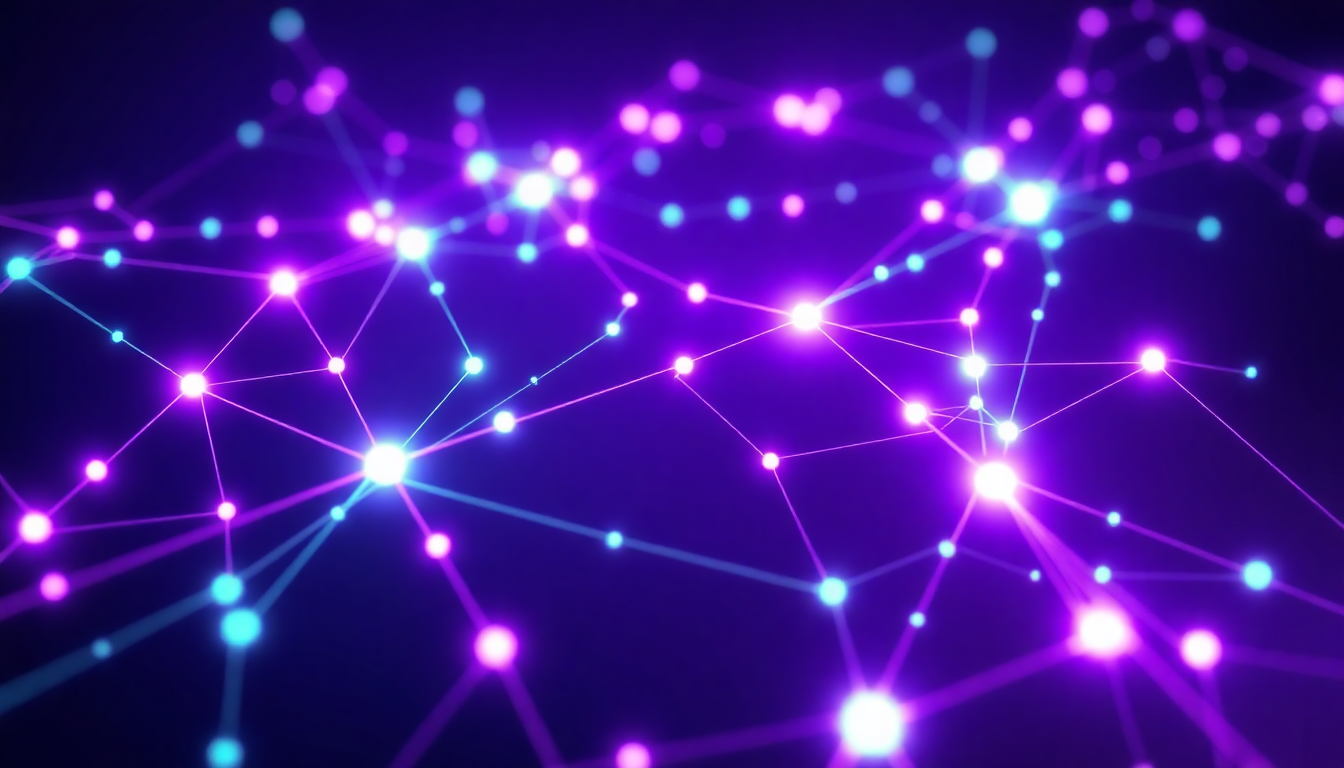 Visualisation abstraite du réseau blockchain Solana