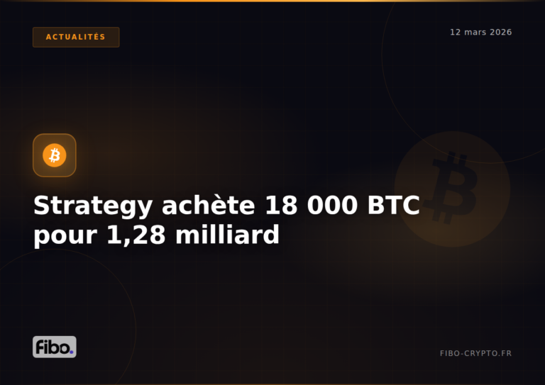 Strategy achète 18 000 BTC pour 1,28 milliard de dollars : la course au million de bitcoins