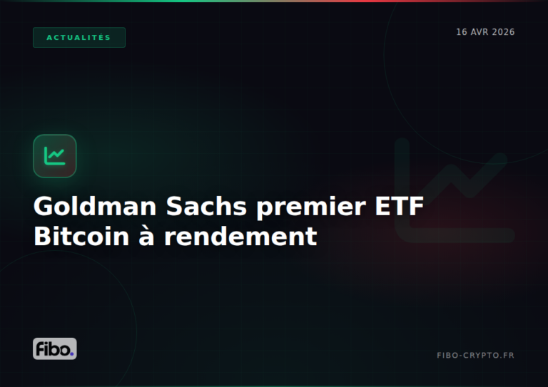 Goldman Sachs dépose son premier ETF Bitcoin à rendement : ce qu’il faut savoir