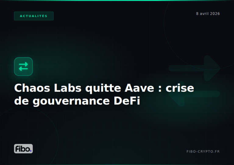Chaos Labs quitte Aave : crise de gouvernance et sécurité DeFi sous tension