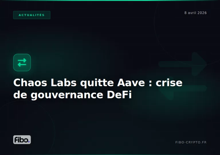 Chaos Labs quitte Aave : crise de gouvernance et sécurité DeFi sous tension