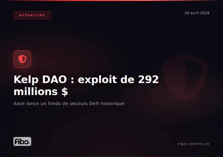 Kelp DAO : exploit de 292 millions $, Aave lance un fonds de secours DeFi historique