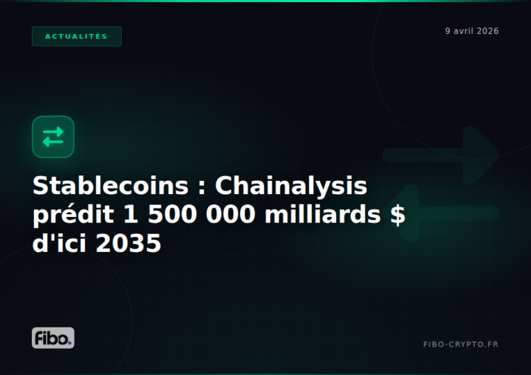 Stablecoins : Chainalysis prédit 1 500 000 milliards $ de transactions d’ici 2035