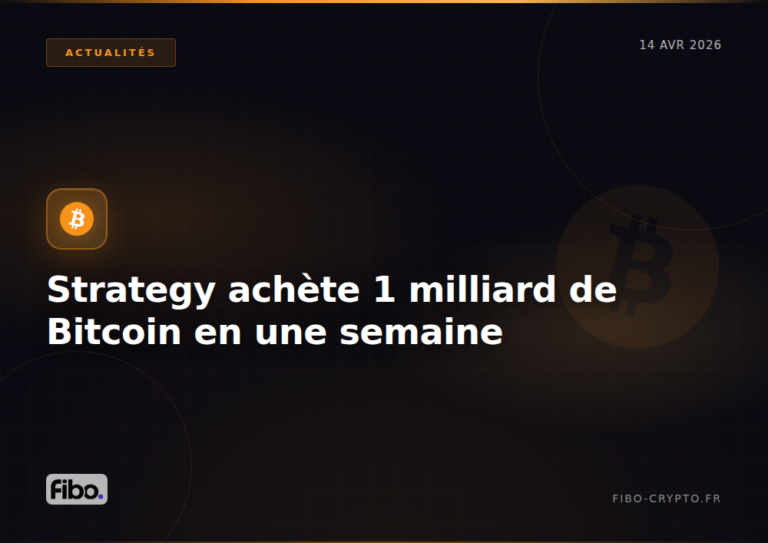 Strategy achète 1 milliard $ de Bitcoin en une semaine : 780 000 BTC et la naissance d’une nouvelle classe d’actifs